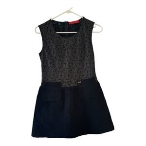 Auttore Black and Gold Mini Chic Cocktail Dress. Size small